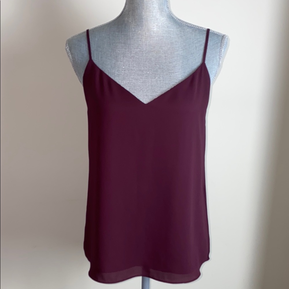 Aritzia Babaton Elegant Burgundy Women's Camisole Top Size S